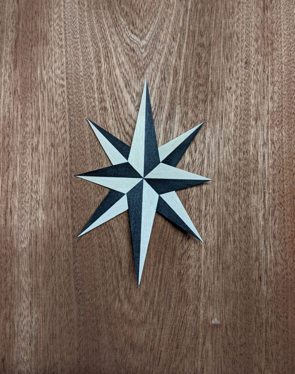oval compass rose inlay
