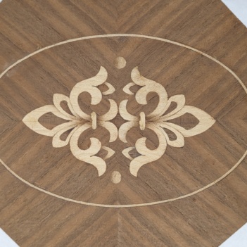 oval sycamore inlay