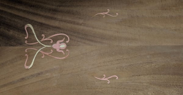 Pink wood inlay